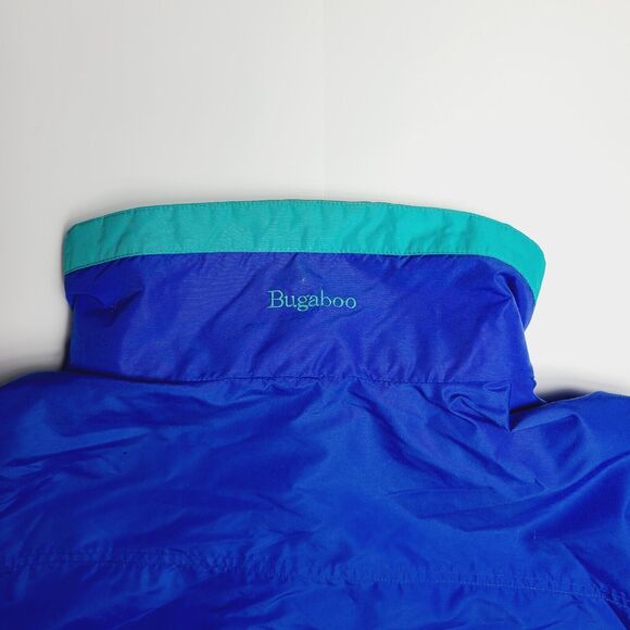 VTG Columbia Bugaboo Windbreaker Jacket Men’s Large Nylon Retro 90s Blue Green - Picture 4 of 14